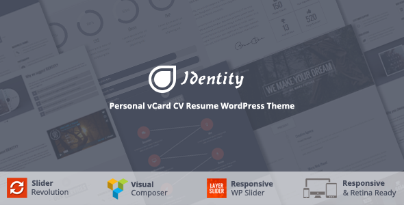 Identity - Personal vCard CV Portfolio WP Theme