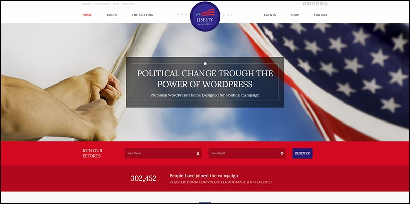 Liberty - Your Political WordPress Theme