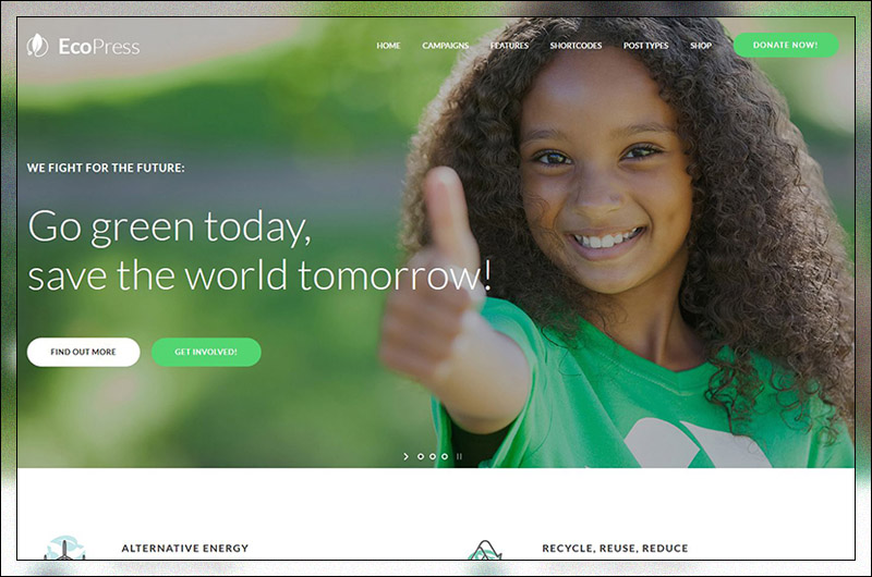 Eco Press - Nature, Ecology & NGO WordPress Theme