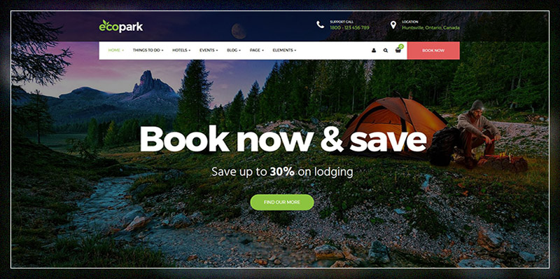Ecopark - WordPress Theme for Tour, Vacation, Travel & Resort