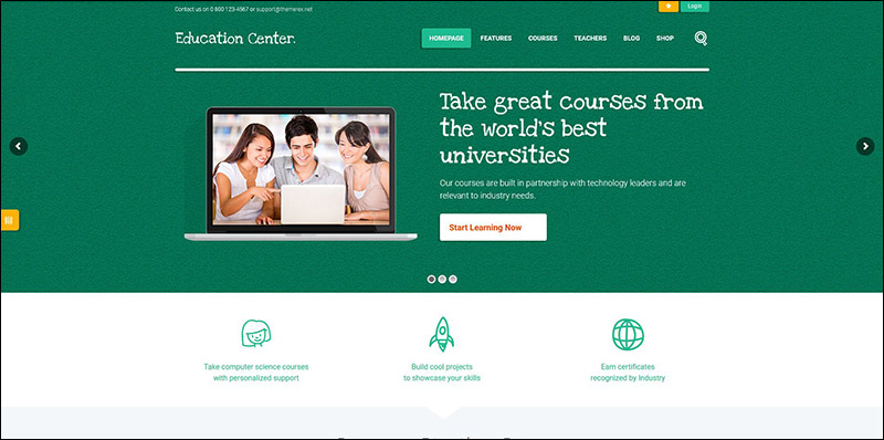 Education Center | Training Courses WordPress Theme