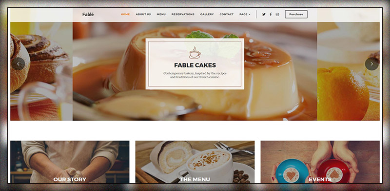 Fable - Restaurant Bakery Cafe Pub WordPress Theme