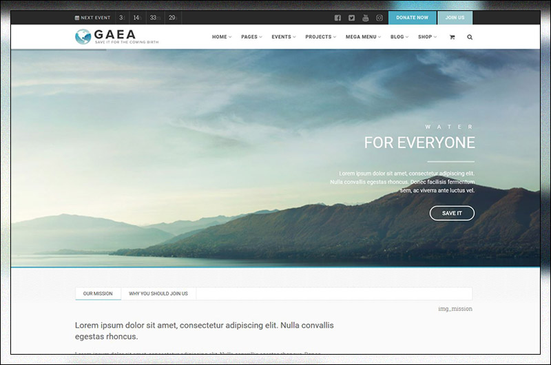 Gaea - Environmental WordPress Theme