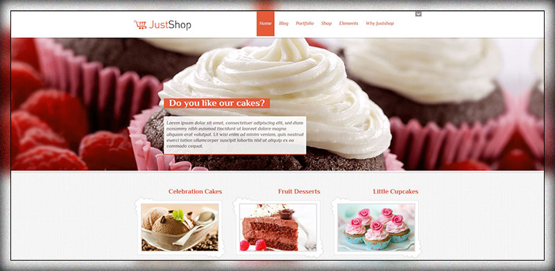 Cake Bakery WordPress Theme - Justshop