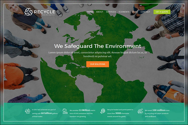 Recycle - Environmental & Recycling WordPress Theme