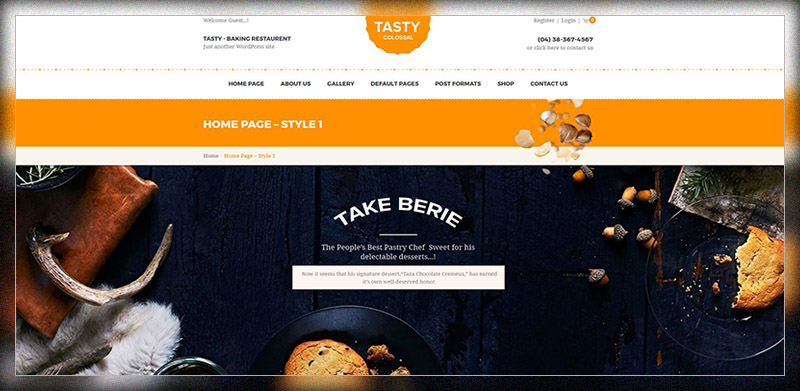 Tasty - WooCommerce Bakery WordPress Theme