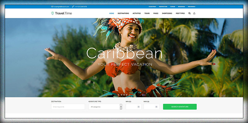 Travel Time - Tour, Hotel and Vacation Travel WordPress Theme