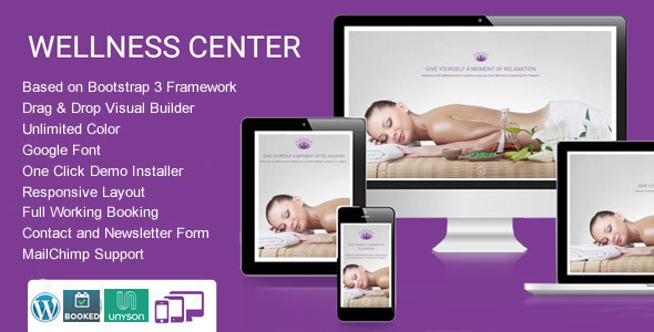 WellnessCenter Beauty Spa WordPress Theme
