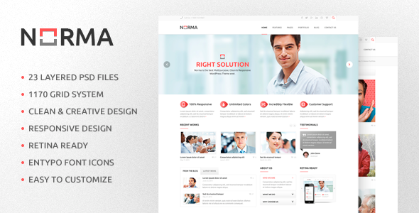 NORMA | Clean & Responsive HTML Theme