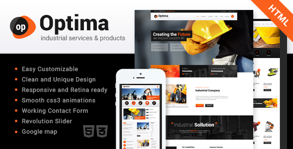 Optima | Industrial Site Template