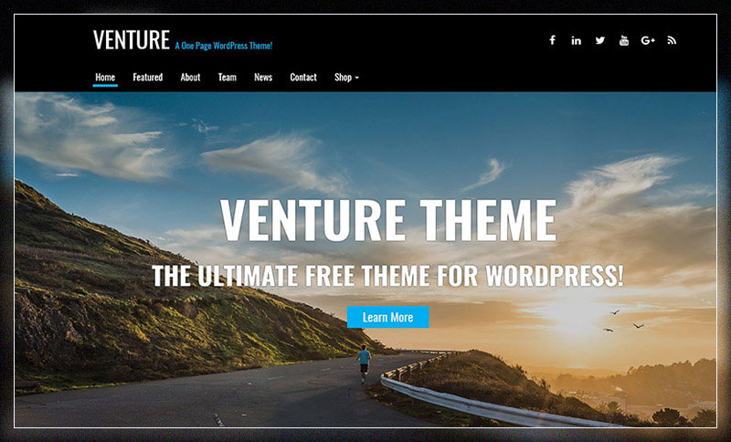 Venture - Free One Page WordPress Theme