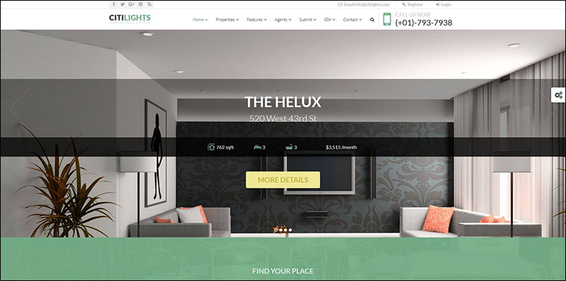 CitiLights - Real Estate WordPress Theme