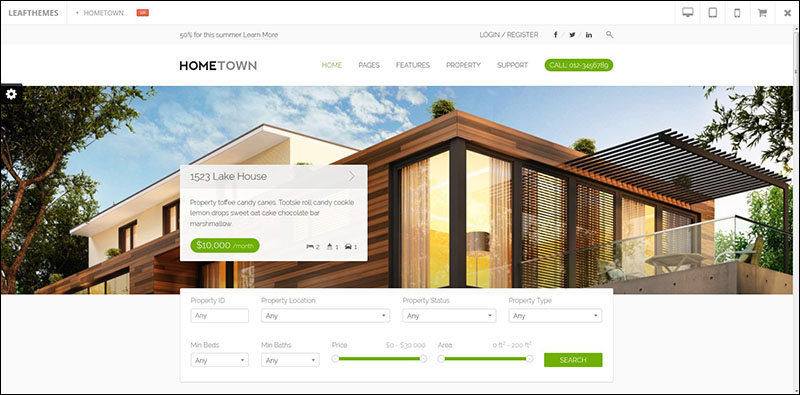 Hometown - Real Estate WordPress Theme