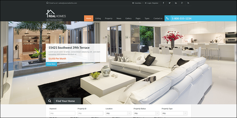 Real Homes - WordPress Real Estate Theme
