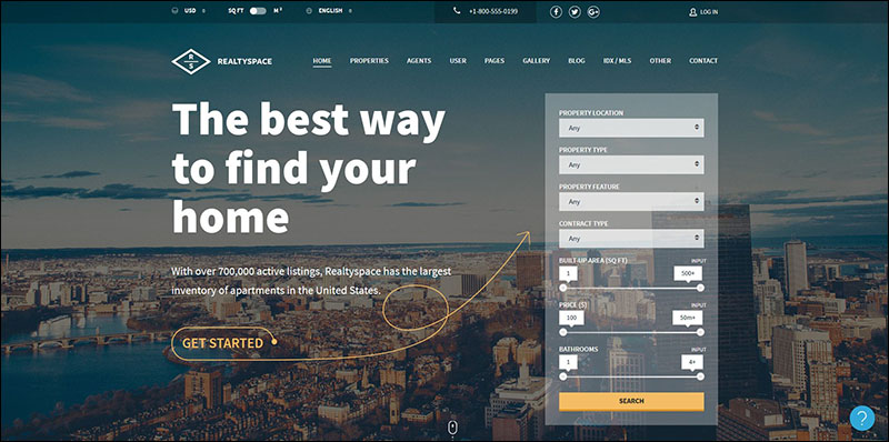 Realtyspace - Real estate WordPress Theme