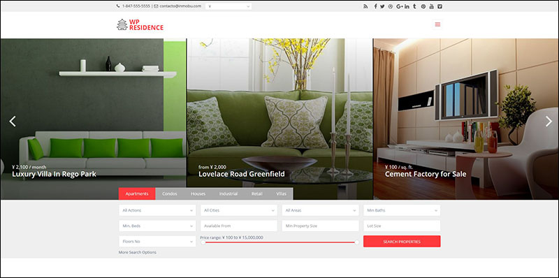 Residence Real Estate WordPress Theme