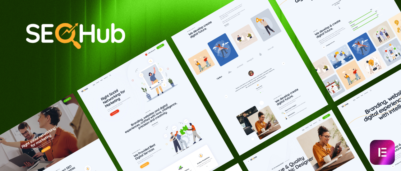 SEOHub – A Colorful SEO & Marketing Agency WordPress Theme