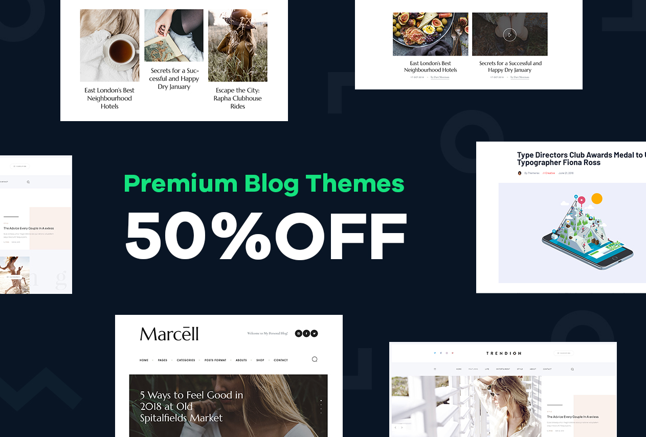 50% off for blogging themes