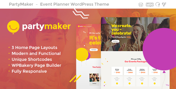 PartyMaker - Event Planner WordPress Theme