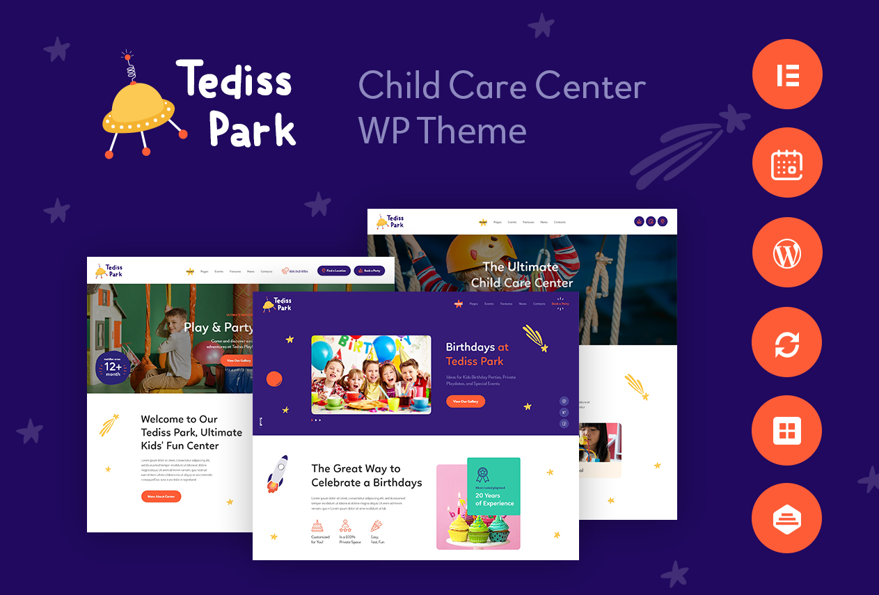 Tediss — Kids Play Area & Child Center WordPress Theme