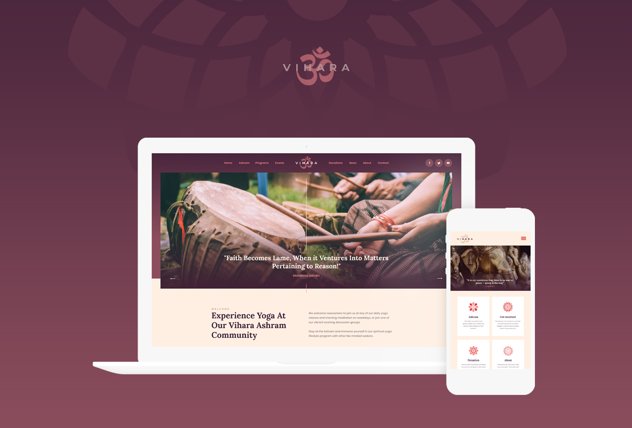 Ashram Buddhist Temple WordPress Theme