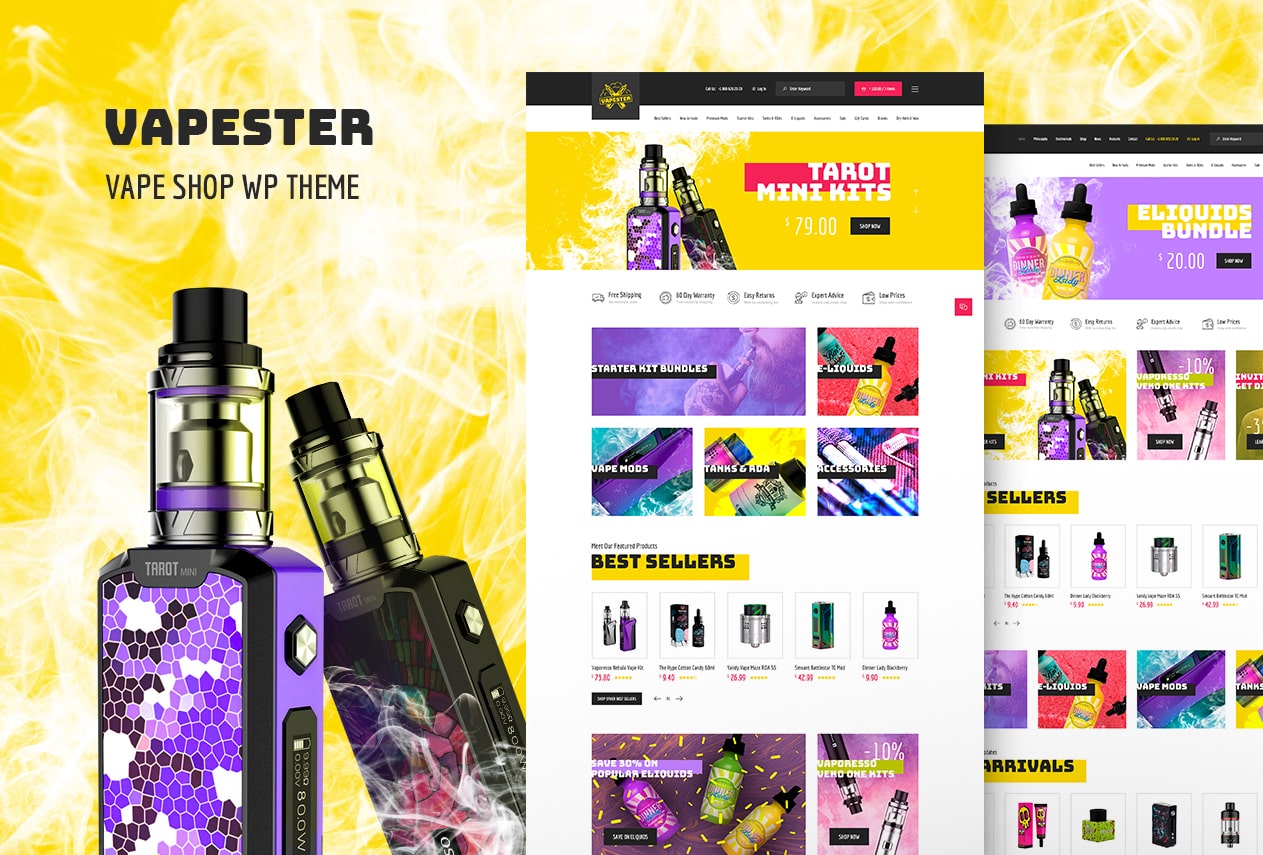 Vapester - Creative Vape Shop WooCommerce Theme