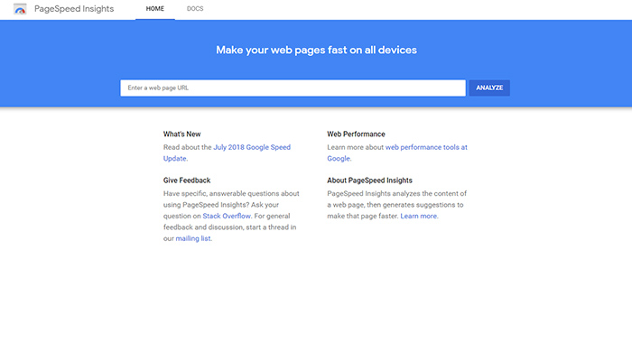 Google's Page Speed Insights