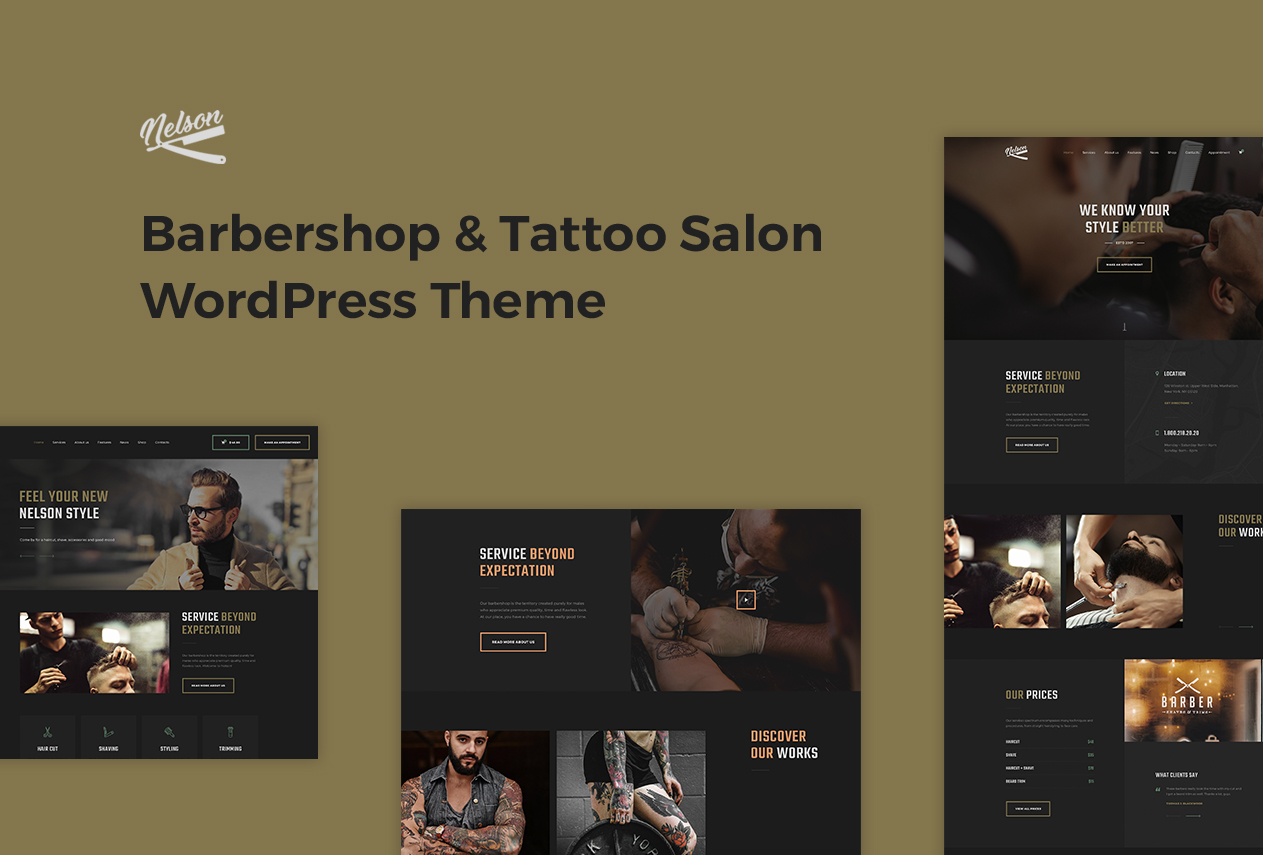 Barbershop and Tattoo WordPress Theme