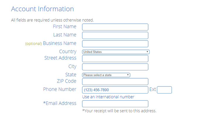 bluehost-account-info