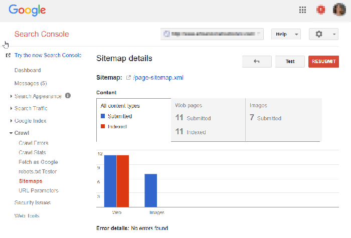 Submit the new sitemap to Google