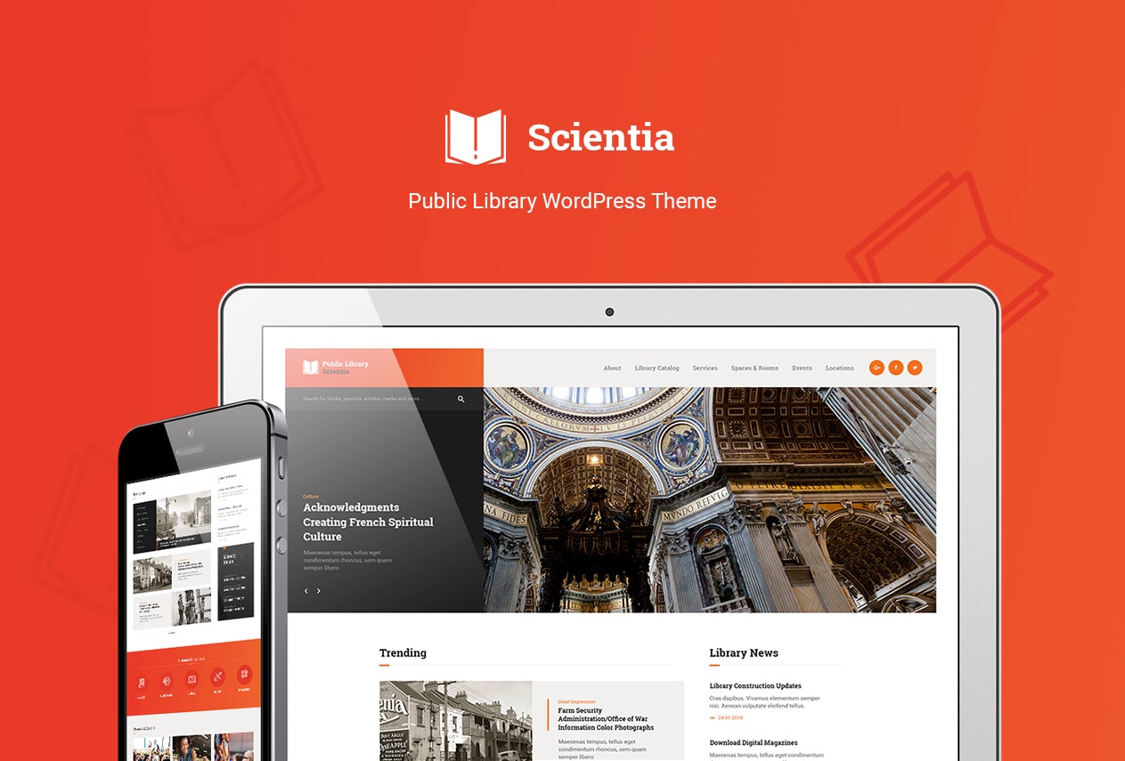 scientia book store WordPress theme
