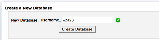 create a new database