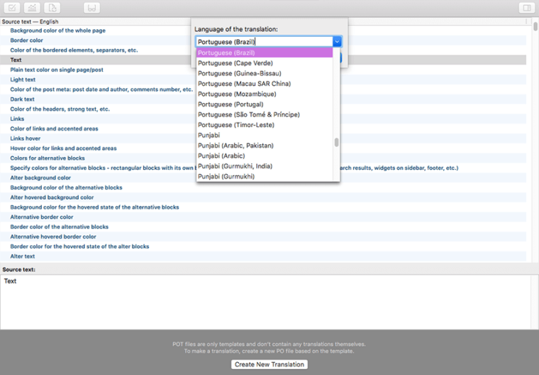 create new translation