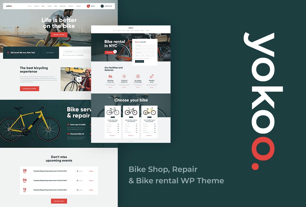 Yokoo - Bike Shop & Rental WordPress Theme