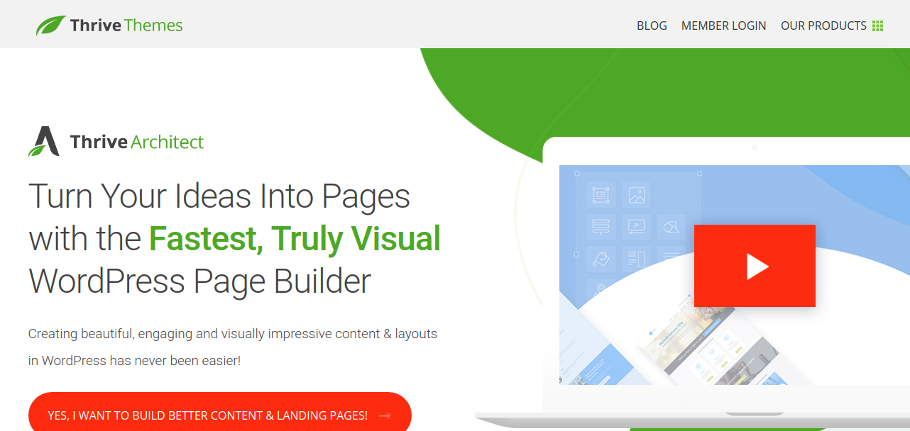 Thriving landing page