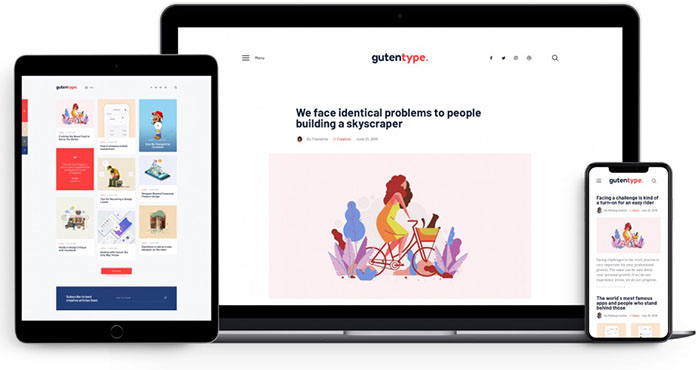 Gutentype - 100% Gutenberg WordPress Theme