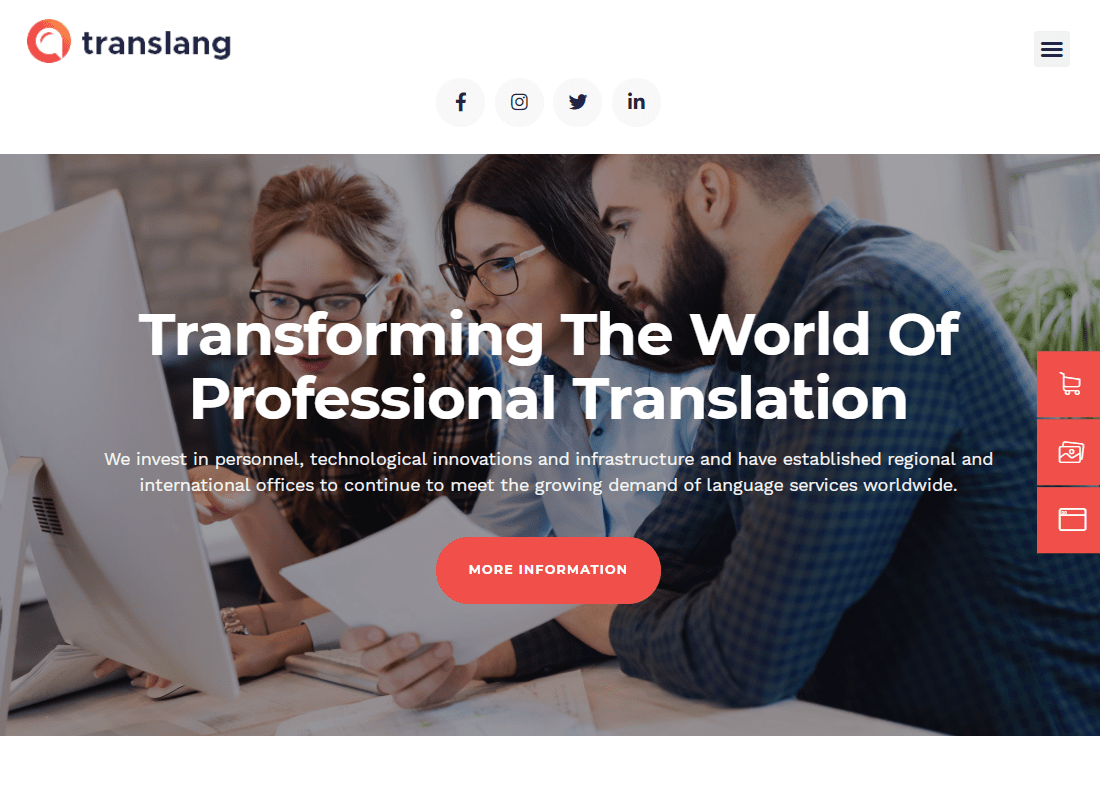 Translang - Language Courses & Translation Services Elementor Template Kit