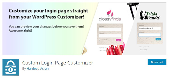 Custom Login page customizer