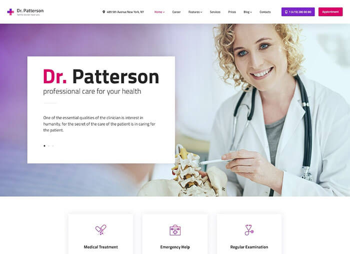 Dr.Patterson-–-Free-Medical-WordPress-Theme-700