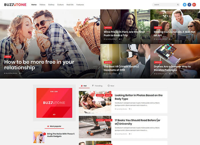 nulled buzzstone magazine viral blog wordpress theme