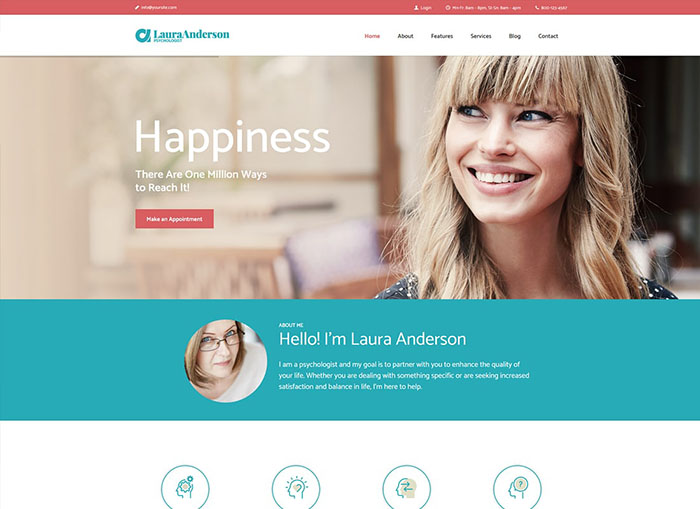 Psychologist Therapy and Counseling Doctor WordPress Theme