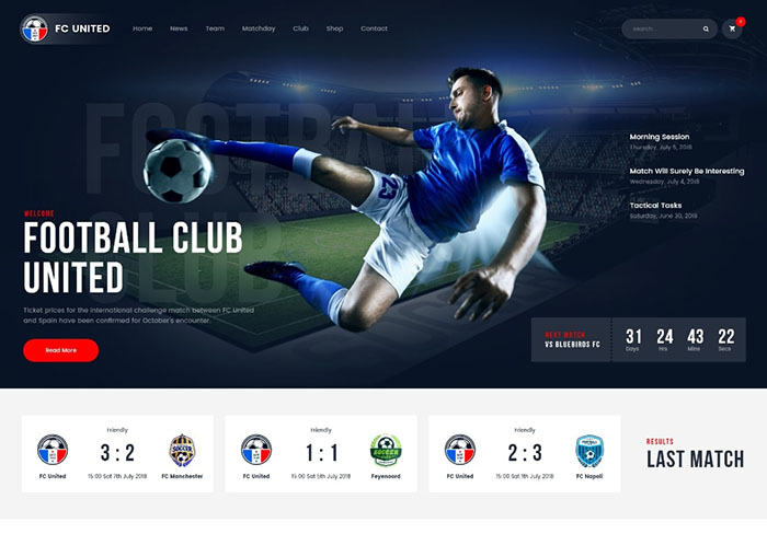FC United | Football, Soccer & Sports WordPress Theme + RTL