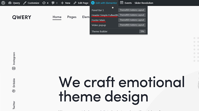 Elementor Qwery theme