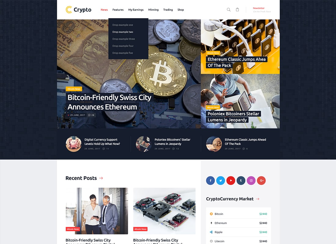 Crypton | A Multi-Purpose Cryptocurrency & ICO WordPress Theme