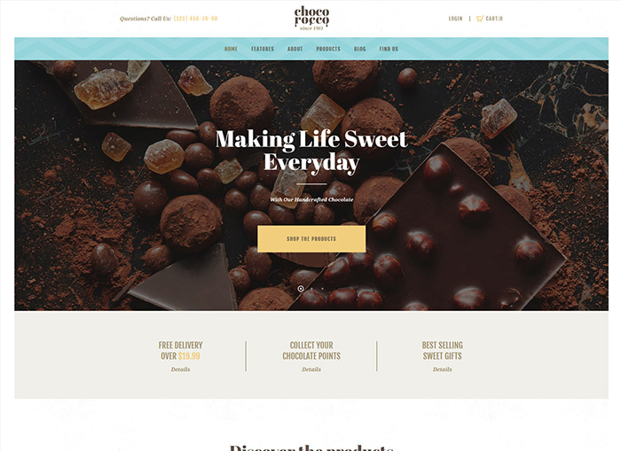 ChocoRocco | Chocolate Sweets & Candy Store WordPress Theme