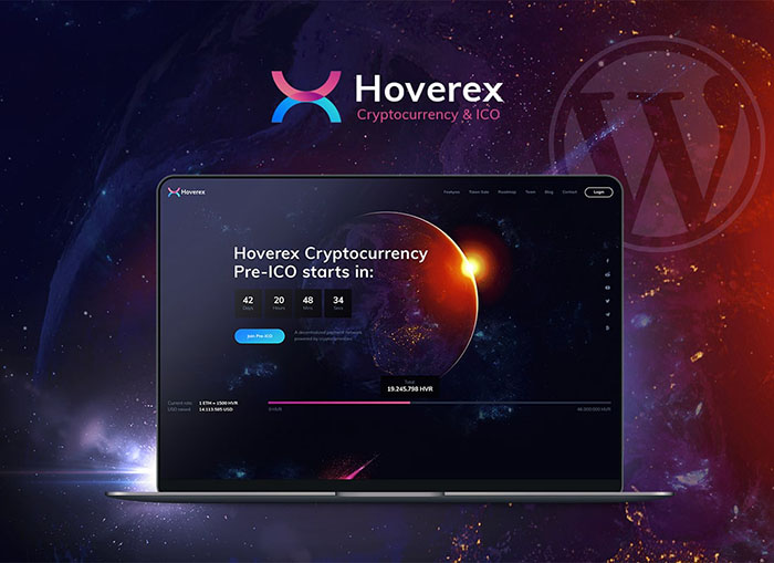 44. Hoverex | Cryptocurrency & ICO WordPress Theme