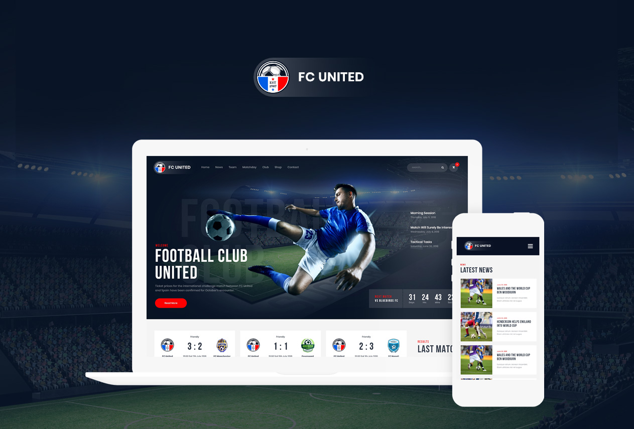 FC United | Football, Soccer & Sports WordPress Theme