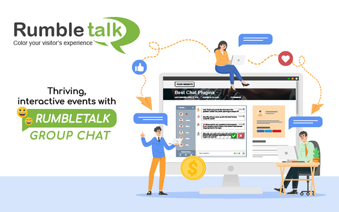 30. Online Group Chat Platform for Websites Live Events and Q&A