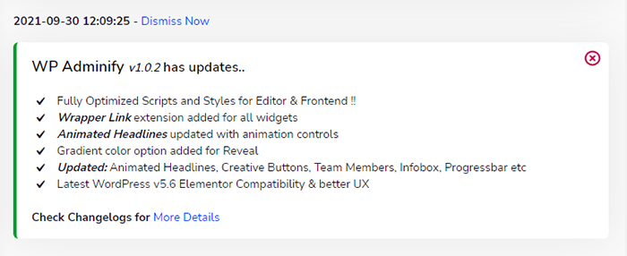 disable admin notices