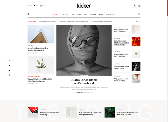 Kicker – Multipurpose Blog Magazine WordPress Theme